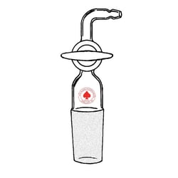 Ace Glass, Inc.&nbsp;Adapter, stopcock, angled hose connection, 19/38