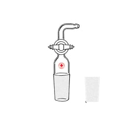 Ace Glass, Inc.&nbsp;Adapter, stopcock, angled hose connection, PTFE plug, 29/42