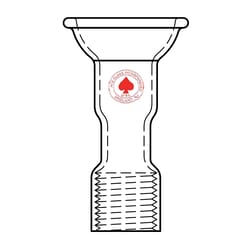 Ace Glass, Inc. Adapter, 28/15 socket joint, #11 Ace-Thred end