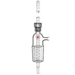 Ace Glass, Inc.&nbsp;Adapter, 24/40, 3/8in size D hose connection, #7 Ace-Thred, complete with 5029-10 nylon bushing and 7855-704 O-ring