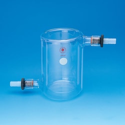 Ace Glass, Inc.&nbsp;Beaker, 4L, jacketed, Ace-Safe hose connections for 1/2intubing, 232mm inside height, 150mm inside diameter