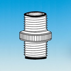 Ace Glass, Inc. Coupling, #11 to #11 Ace-Thred , nylon, front seal FETFE;