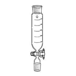 Ace Glass, Inc.&nbsp;Solvent reservoir, 175mL, #27 stopper joint top, 19/22 bottom, 4mm PTFE stopcock (8224-12)