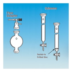 Ace Glass, Inc. 50mm ID 10" 50/30 epoxy coated flash chromatography column.,