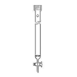 Ace Glass, Inc. 10mm flash chromatography column only, epoxy coated, porosity B, #25 Ace-Thred™;
