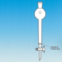 Ace Glass, Inc. 25mm ID x 30cm chromatography column, 24/40 outer top, 250mL reservoir, porosity B filter disc
