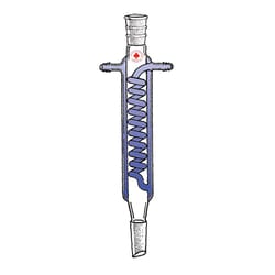 Ace Glass, Inc. Condenser, coiled, reflux, 400mm, 24/40 st joints top and bottom