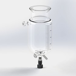 Ace Glass, Inc. Flask, cylindrical, jacketed, 3000mL, 150mm Duran flange, CAPFE™;7855-881 O-ring sold separately