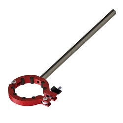 Ace Glass, Inc.&nbsp;Clamp, 60mm ID, bolt latch closure, Viton; inner cushions, 5/8in OD x 12in length rod