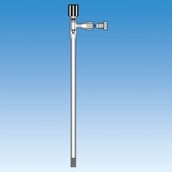 Ace Glass, Inc. 915mm x 14mm OD porosity B sparger tube, 0-5 easy action stopcock top, #7 Ace-Thred side arm