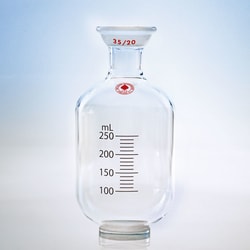 Ace Glass, Inc. Flask, round bottom, rotary evaporator, graduated, 250mL, 35/20