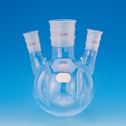 Ace Glass, Inc. Flask, round bottom, heavy wall, indented morton type,
