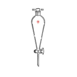 Ace Glass, Inc. Funnel, separatory, glass stopcock, PTFE stopper, 6000mL,