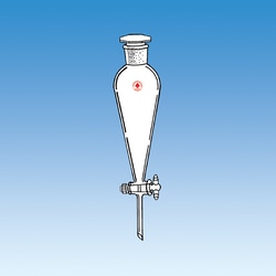 Ace Glass, Inc. Funnel, pear, 4L, 6mm stopcock with 45/50 polyethylene stopper