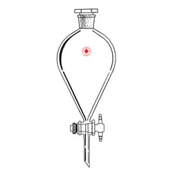 Ace Glass, Inc. 1000mL 24/25 separatory funnel with polyethylene stopper