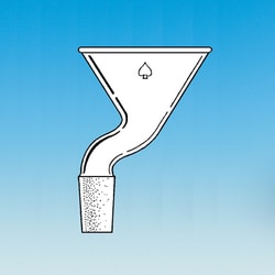 Ace Glass, Inc. Powder funnel, 75mm, angle heavy wall, 24/40 joint