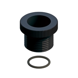Ace Glass, Inc. 11mm Ace-Thred nylon bushing, -012 FETFE O-ring, accepts