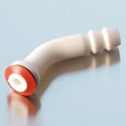 Ace Glass, Inc.&nbsp;Hose connector, angled, GL14, 8mm OD, polypropylene with seal