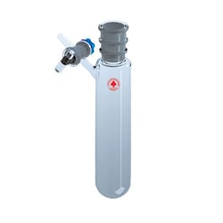 Ace Glass, Inc. Tube, reaction/storage, 25mL, 14/20 standard taper neck, 2mmglass stopcock side arm, No-Air