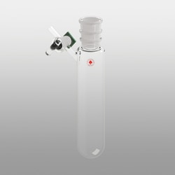 Ace Glass, Inc. Tube, reaction/storage, 200mL, 24/25 standard taper neck, 4mmglass stopcock side arm, No-Air
