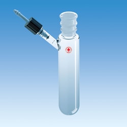 Ace Glass, Inc. Tube, reaction/storage, 40mL, 14/20 standard taper neck, 0-3inlet valve side arm, No-Air
