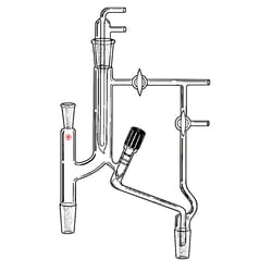 Ace Glass, Inc. Head, vacuum distilling, glass stopcock plugs, complete