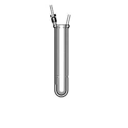Ace Glass, Inc. Immersion well, quartz, jacketed, #7 PTFE inlet, 48odx255mm