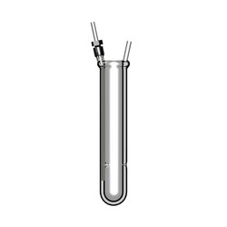 Ace Glass, Inc. Immersion well, glass, jacketed, #7 PTFE inlet, 48odx255mm