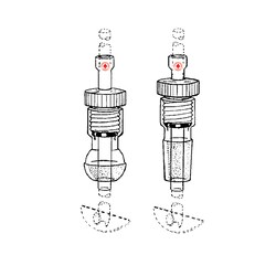 Ace Glass, Inc.&nbsp;24/40 inner to 15mm Ace-Thred maxi adapter, glass only
