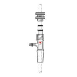 Ace Glass, Inc. Complete 29/42 10mm bearing, straight adapter style with hose connection port
