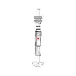 Ace Glass, Inc. Complete 35/25 10mm bearing, straight adapter style