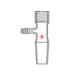 Ace Glass, Inc. 45/50 10mm straight adapter, hose connection port, glass only