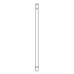 Ace Glass, Inc. 10mm 58cm solid glass stir shaft, polished, bead type