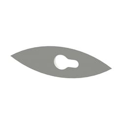 Ace Glass, Inc.&nbsp;PTFE stir blade, oval, 19x40mm, 10mm shafts