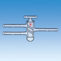 Ace Glass, Inc. 4mm hi vacuum stopcock HLW double oblique