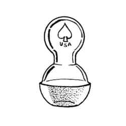 Ace Glass, Inc. 12/5 solid glass spherical stopper., Quantity: Each of