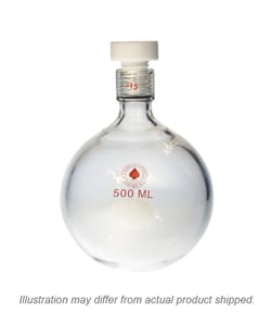 Ace Glass, Inc. Flask, round bottom, pressure, #25, 250mL