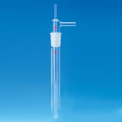 Ace Glass, Inc. Trap, vacuum, complete, straight vertical tube, 24/40, 28mm outer body OD, 200mm outer body length below joint, 10mm inner & side tube OD