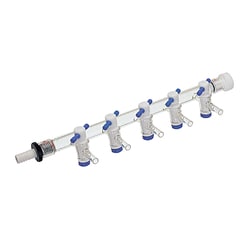 Ace Glass, Inc. Complete vacuum glass manifold unit with five 4mmstraight