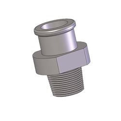 Ace Glass, Inc. Adapter, SS, 1in beaded pipe to 1in male NPT, Quantity: