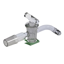 Ace Glass, Inc. Adapter, stopcock, angled hose connection, glass plug, 19/22