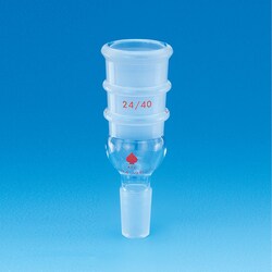 Ace Glass, Inc. Connecting adapter with 19/38 top female and 14/20 bottom