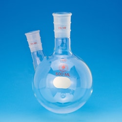 Ace Glass, Inc. Flask, round, 100mL, 14/20 center, 14/20 side