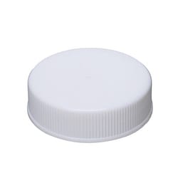 O Berk Company 38- 400 WHITE RIB SIDE MATTE TOP PLASTIC PP CAP - F217 LINER 3100/Pk