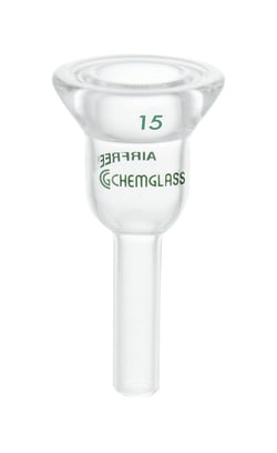 Chemglass Life Sciences Adapters, Airfree, Schlenk, Style "A", 15mm O-Ring