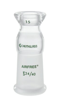 Chemglass Life Sciences Adapters, Airfree, Schlenk, Style "D", 15mm O-Ring