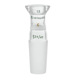 Chemglass Life Sciences Adapter, Connecting, with Frit, Airfree, Schlenk,