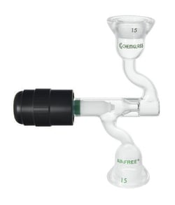 Chemglass Life Sciences&nbsp;Adapter, Connecting, Airfree, Schlenk, 0-4mm Valve