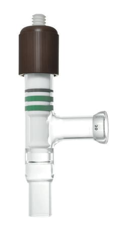Chemglass Life Sciences Adapter, 0-20mm, Vacuum Shut Off, Airfree, Schlenk,