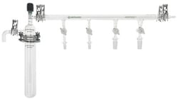 Chemglass Life Sciences 4-Port Vacuum Manifold, Double Bank, Airfree/Inert